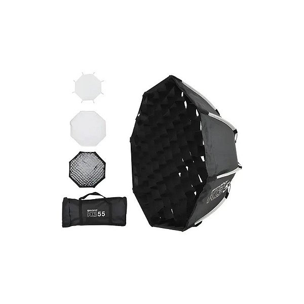 Softbox Triopo K3 55cm Octabox Bowens com Grelha