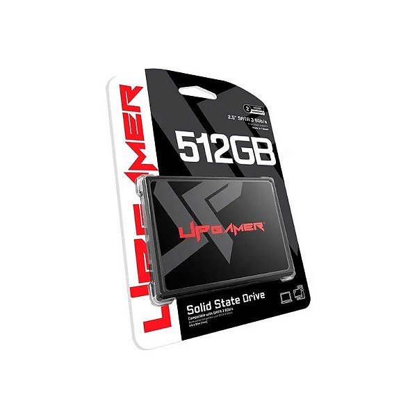 SSD Gamer UP500, 512GB, 2,5", SATA 3, Leitura até 550MB/s, Gravação até 450MB/s