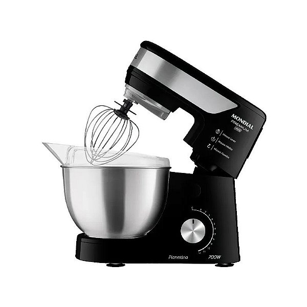 Batedeira Mondial Premium Inox BP-02P-B-TI 4,5 Litros - Preto/Prata (220V/50-60Hz)