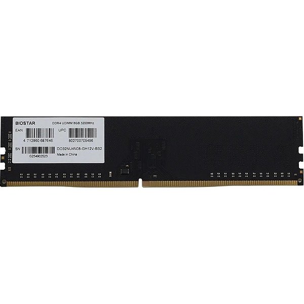 Memória Biostar 8 GB 3200MHz DDR4 DO32NU4N08-GH12V-BS2