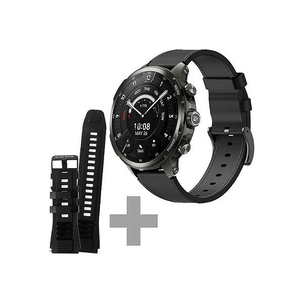 Relógio Black Shark Watch X Pro BS-W2409 com 4G/Wi-Fi - Cinza/Preto + Pulseira (Anatel)