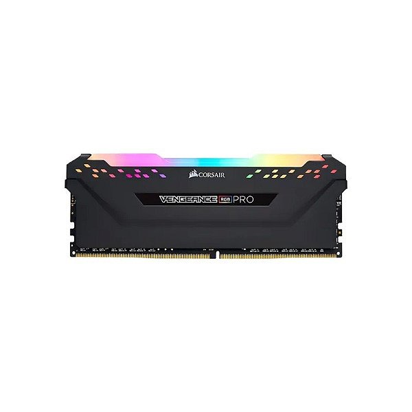 Memória RAM DDR4 Corsair 3200 MHz 8 GB Vengeance RGB Pro (1x8) - Preto (CMW8GX4M1E3200C16)