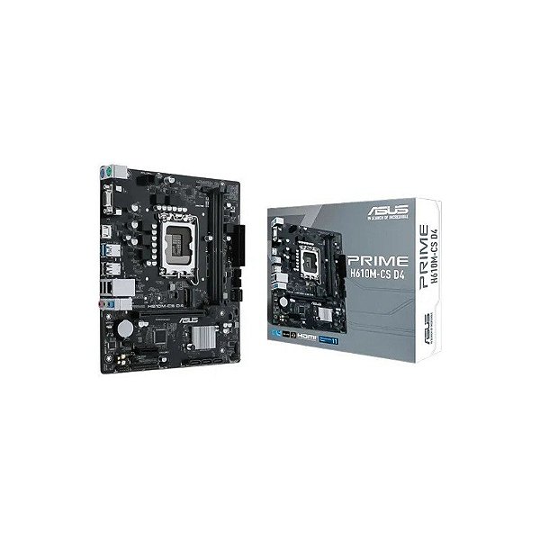 Placa-mãe Asus Prime H610M-CS DDR5 Socket LGA 1700 Chipset Intel H610 Micro ATX