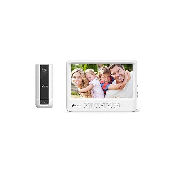 Campainha Siera VSP 977-V27 - 110° - 7" - 1080P Full HD - Wi-Fi - Branca