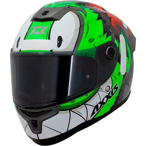 Capacete para Moto Axxis Hummer S Melkor D6 - Tamanho L (59-60) - Verde Brilhante