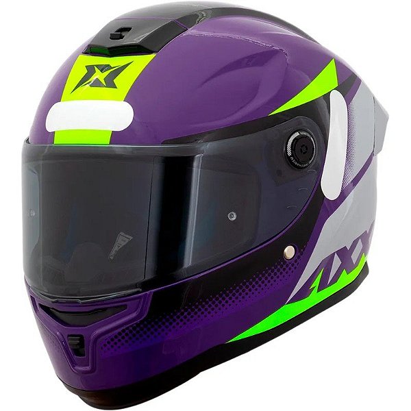 Capacete para Moto Axxis Hummer S Brick C18 - Tamanho M (57-58) - Gloss Violeta