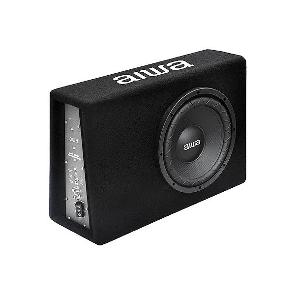 Subwoofer Aiwa AW-101BX de 10" e 120 Watts RMS - Preto