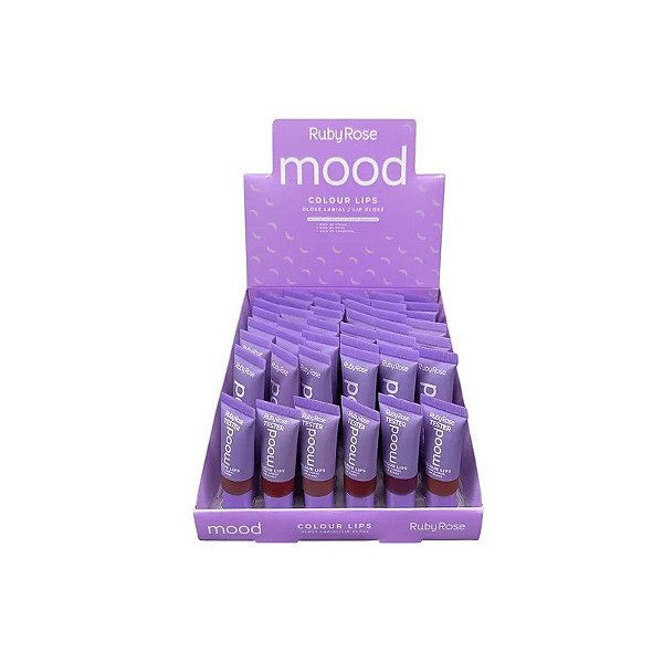 Batom Labial Ruby Rose Colour Lips Mood HB-7201 - 36 Unidades