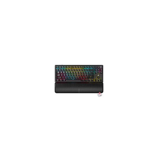 Teclado Gamer Mecânico Corsair K70 Core TKL / MLX Red / Wireless / RGB / Inglês - Preto (CH-914901E-Na)