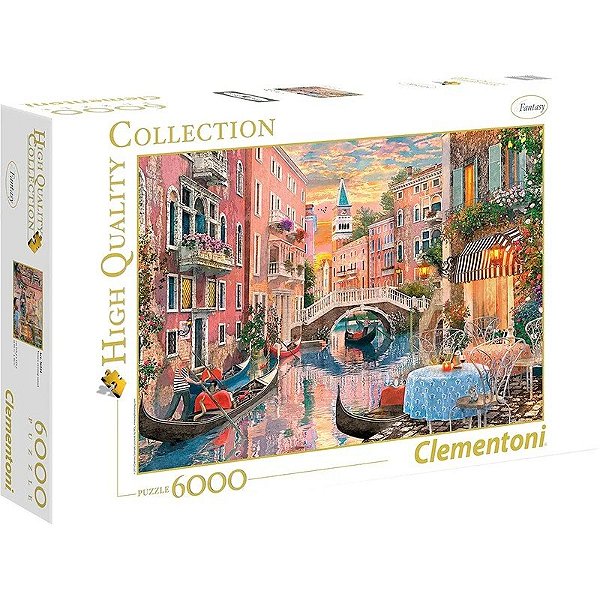 Quebra-cabeça Veneza Pôr do Sol Noturno - Clementoni 36524 (6.000 peças)