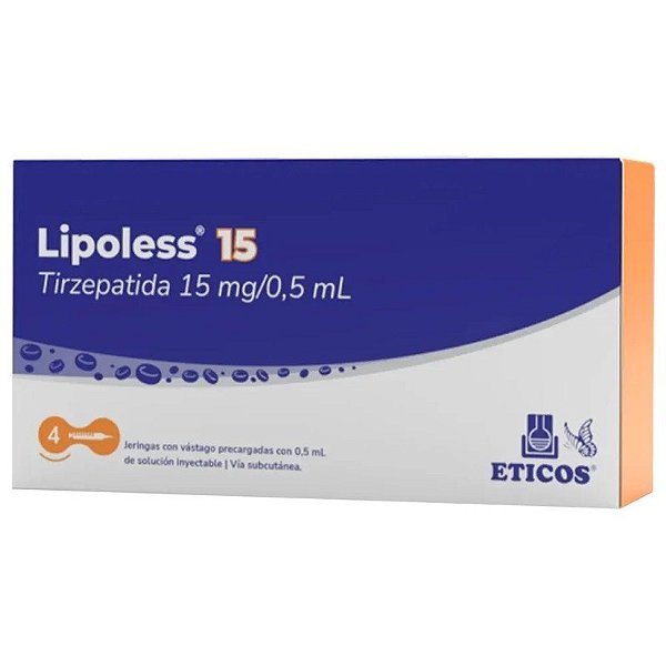 Kit Lipoless 15 Tirzepatida 15mg/0,5mL (4 Seringas pré-carregadas)