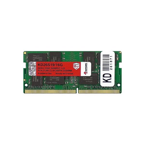Memória RAM Keepdata KD26S19/16G - 16GB - DDR4 - 2666MHZ - para Notebook