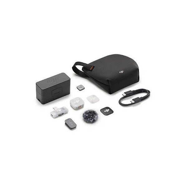 Microfone Sem Fio Dji Mic Mini 2 (1 TX + 1 RX Móvel + Estojo de Carregamento)