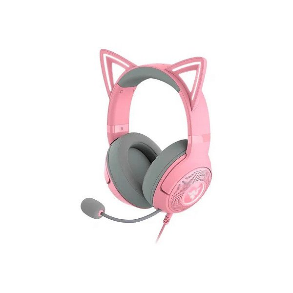 Fone Razer Kraken Kitty V2 com Microfone USB RGB Quartz