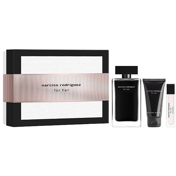 Kit Perfume Narciso Rodriguez For Her Eau De Toilette 100mL + 10mL + Loção Corporal 50mL