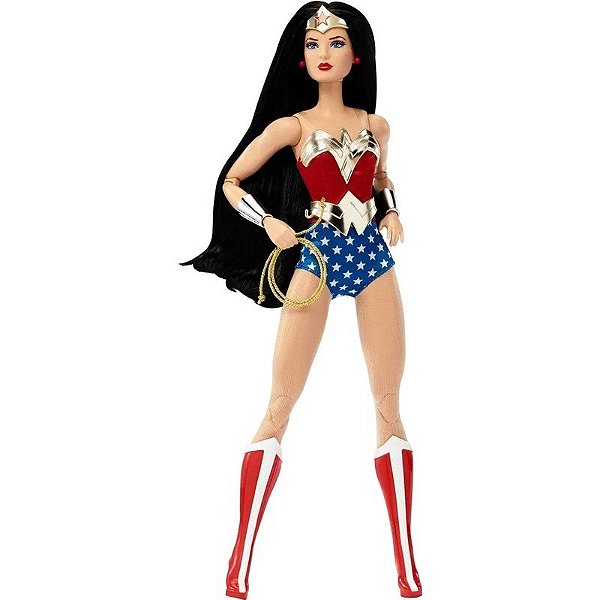 Boneca Wonder Woman Barbie Signature Mattel - JBJ36