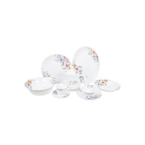 Jogo de Pratos de Porcelana 46 Peças