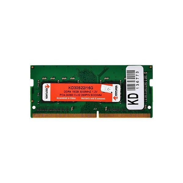Memória para Notebook DDR4 16GB 3200MHZ Keepdata KD32S22/16G