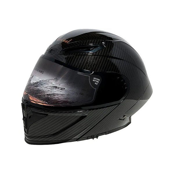 Capacete para Moto LV Cool Helmets P8 - Tamanho M (57-58) Black Charm Carbon Graphic