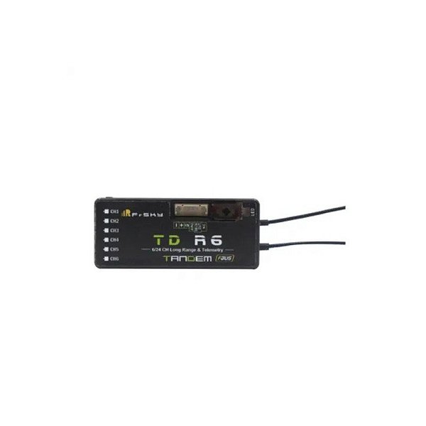 Receptor FRSKY 6Canal TD SR6 Tandem Banda Dupla Sbus Out/Fbus/S.Port