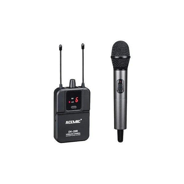 Microfone Sem Fio de Mão Acemic DV20 Wireless