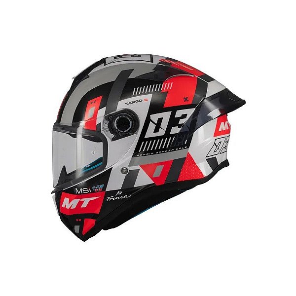 Capacete MT Helmets Targo S Sergio Garcia 2024 B5 - Fechado - Tamanho M - Gloss