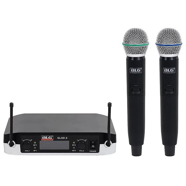 Microfone Sem Fio Dual UHF BLG GLXD-5