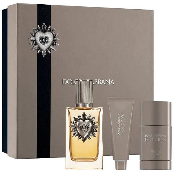 Kit Perfume Dolce&Gabbana Devotion EDP 100mL+Desodorante 70g+Shower Gel 50mL - Masculino