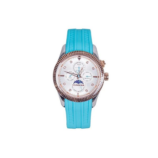 Relógio Feminino Analógico Hummer Multiponteiros WH2-224397 Borracha