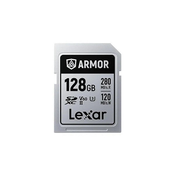 Cartão de Memória Lexar SD 128GB Armor Silver 280/120MBS V60