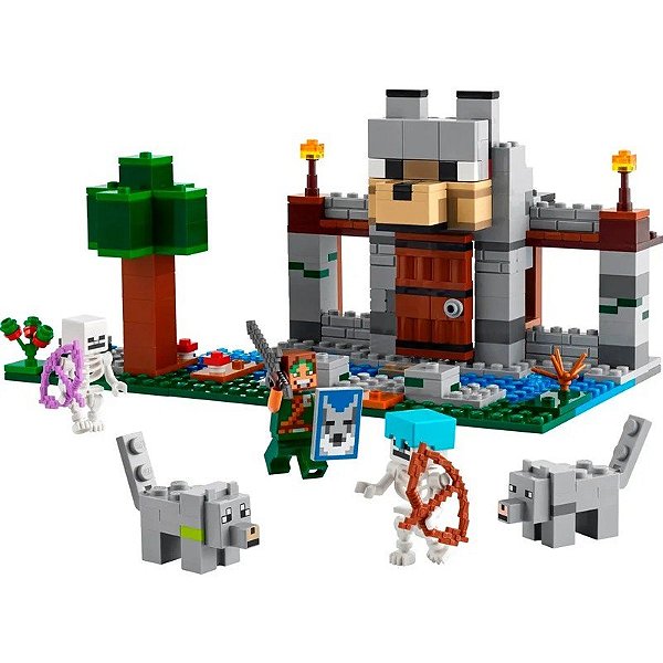 Construção Lego Minecraft O Fortaleza dos Lobos - 21261 (312 Peças)
