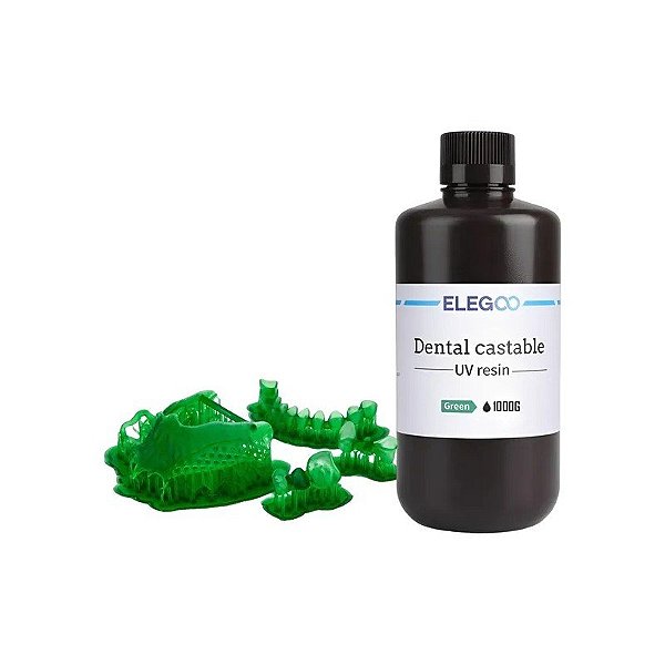 Resina para Impressora 3D Elegoo Dental Curavel UV - Verde 1KG