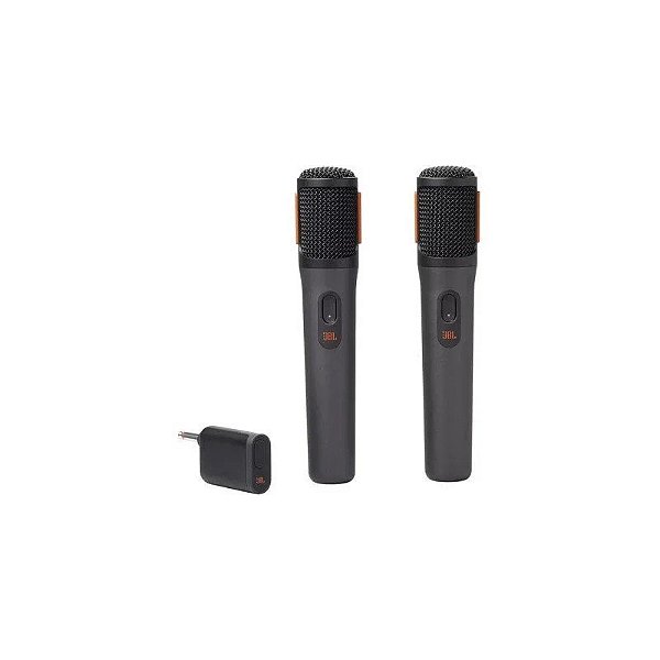 Kit de 2 Microfones Sem Fio JBL Partybox Preto
