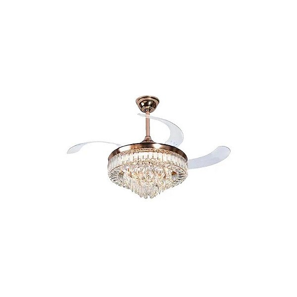 Ventilador de Teto Satellite A-FAN004 - 90W - com Luminária - 220V - Dourado