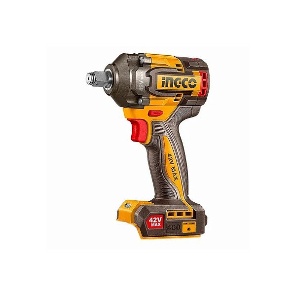 Kit Chave de Impacto Portátil Ingco UCIWLI42461 - 2300RPM - Recarregável - Preto e Laranja