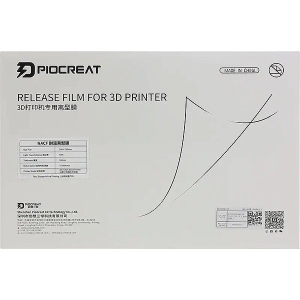 Lâmina de liberação para impressora 3D Creality NACF 290x210mm