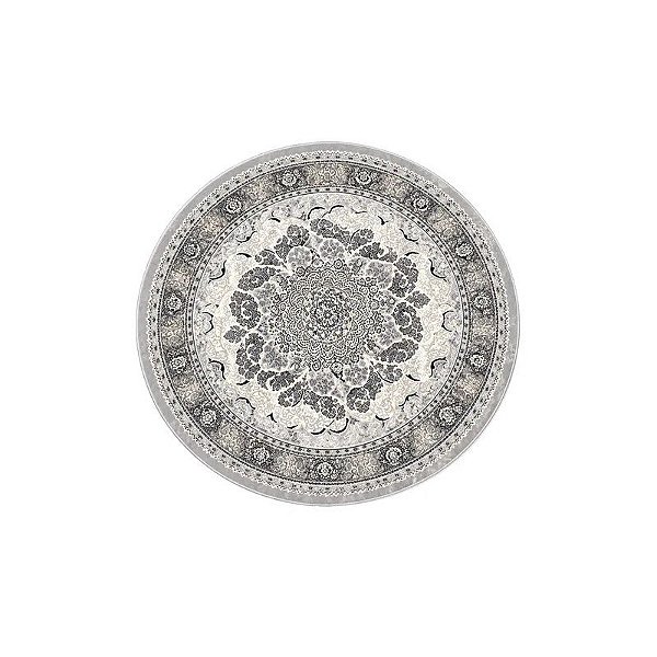 Tapete Turco Tipo Persa Turquesa Cinza 150 X 150 CM