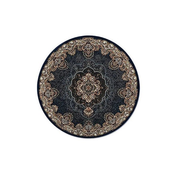 Tapete Turco Redondo Turquesa Azul 150 X 150 CM