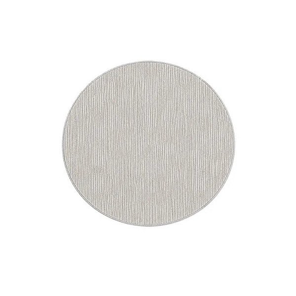 Tapete Borego Redondo Turco de Seda Creme/Azul 150 X 150 CM