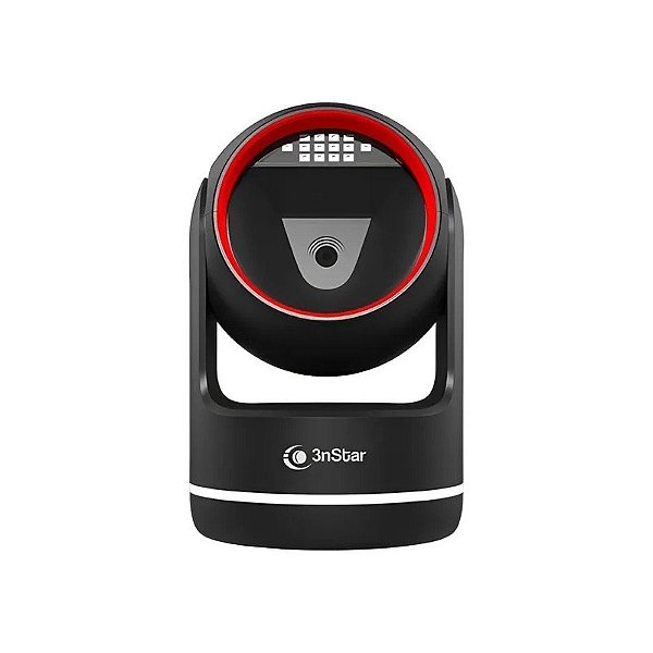 Leitor de Código de Barras 3NSTAR SC506 Omnidirecional 2D - Preto/Vermelho