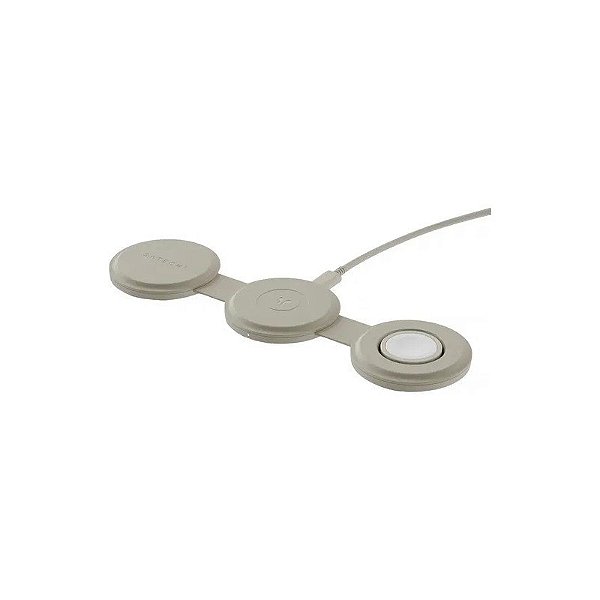 Carregador Sem Fio Satechi Onthego ST-QTG31W 3 Em 1 - Areia