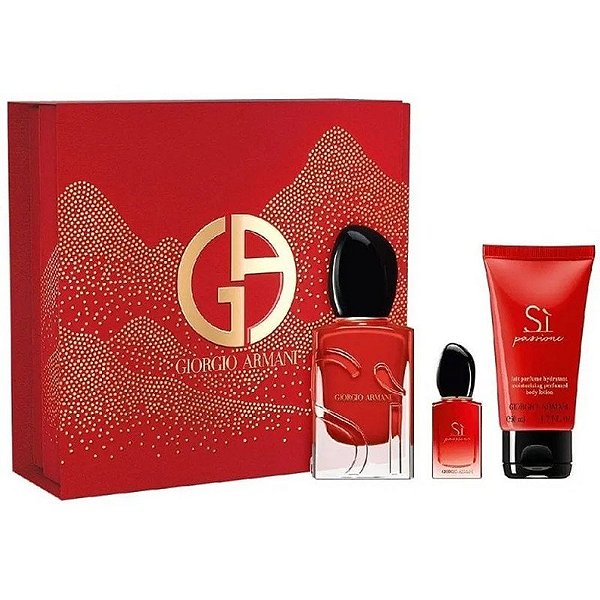 Kit Perfume Giorgio Armani SI Passione EDP 50mL+7mL+Body Lotion 50mL - Feminino