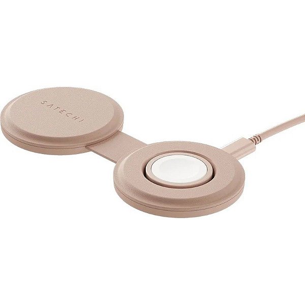 Carregador Sem Fio Satechi Qi2 OntheGo 2 em 1 - ST-QTG21R - Rosa