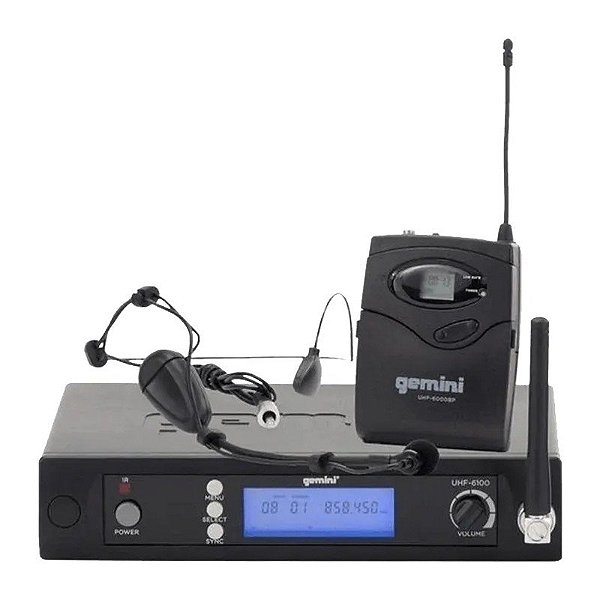 Microfone Sem Fio UHF Gemini UHF-6100HL-R2