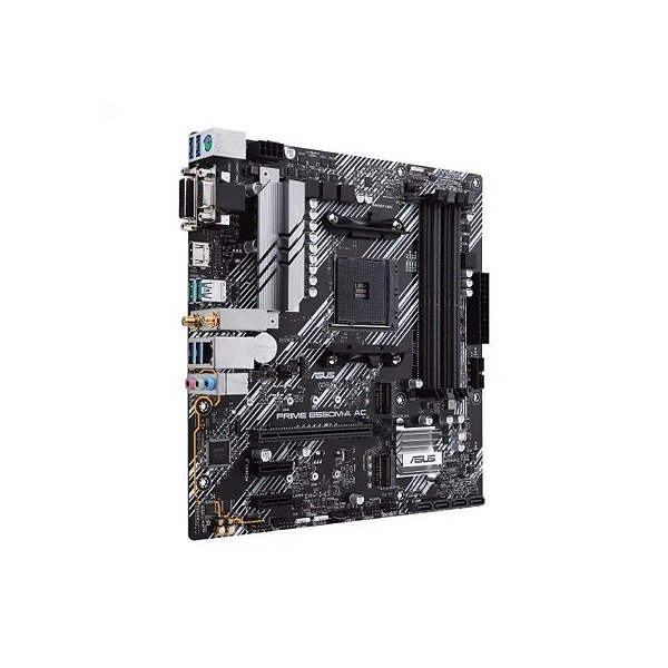 Placa-mãe AM4 Asus B550M-A Ac Prime HDMI/DVI/VGA Wifi