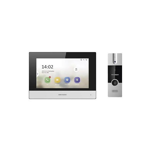 Kit de Interfone Híbrido com Vídeo Hikvision DS-KIS302-P