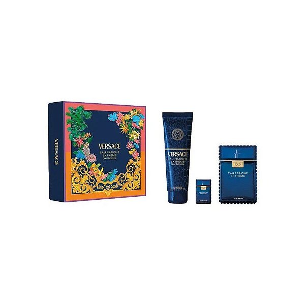 Kit Perfume Versace Eau Fraîche Extrême Edp - Masculino 3 Peças