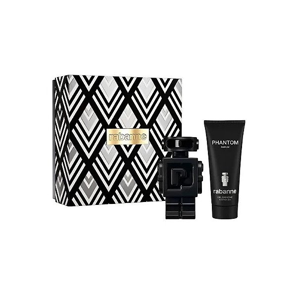 Kit Perfume Rabanne Phantom Parfum 100ML + Sabonete Corporal 100ML Masc