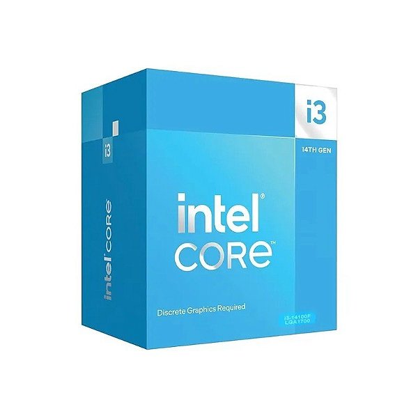 Processador Intel Core i3 14ª Geração i3-14100F Quad Core de 3.5GHz com Cache de 12MB