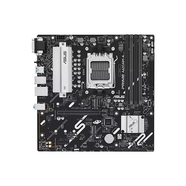 Placa Mãe Asus Prime A620AM-A - AM5 - DDR5 - HDMI/Displayport/VGA - Micro-ATX